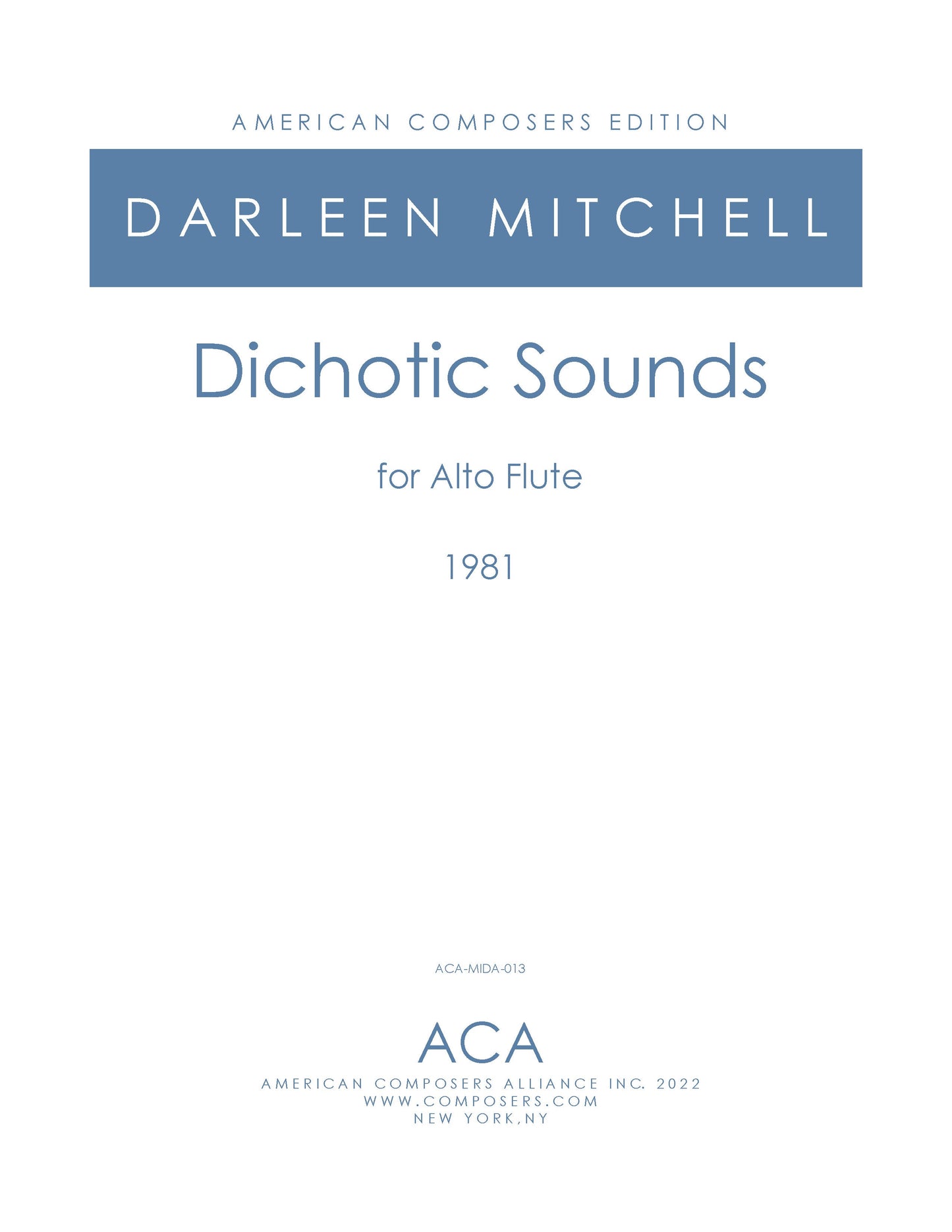 Dichotic Sounds - Alto Flute