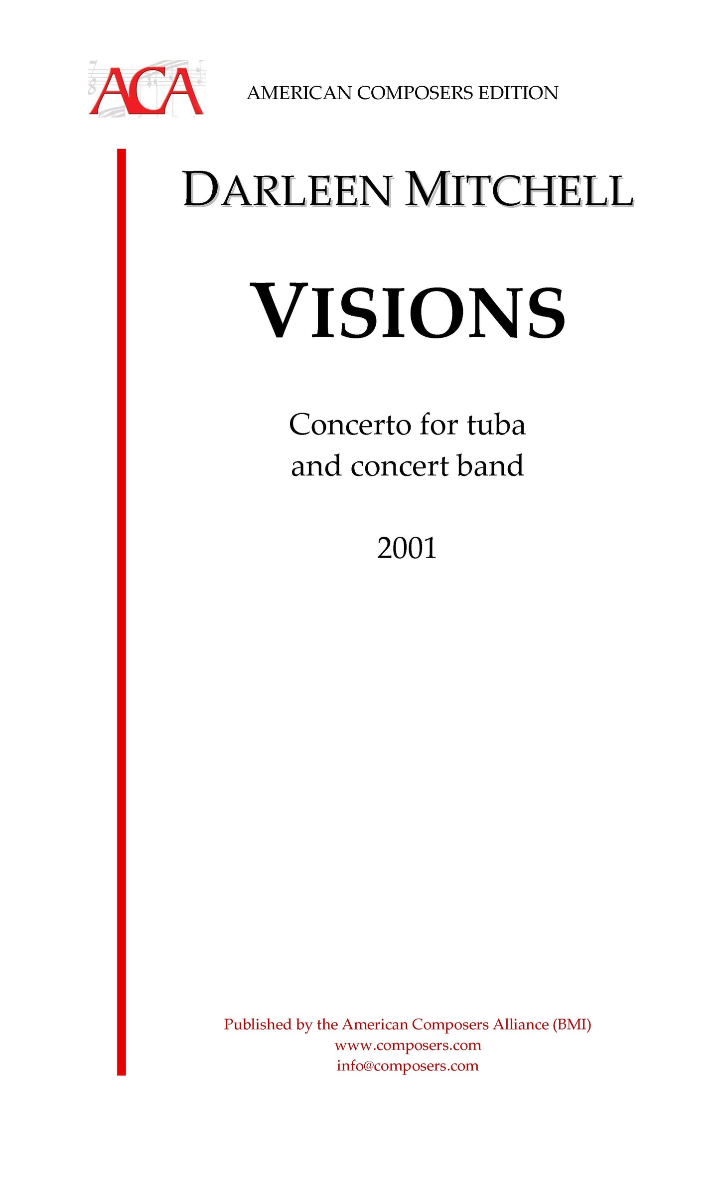 Visions: Concerto For Tuba And Concert Band