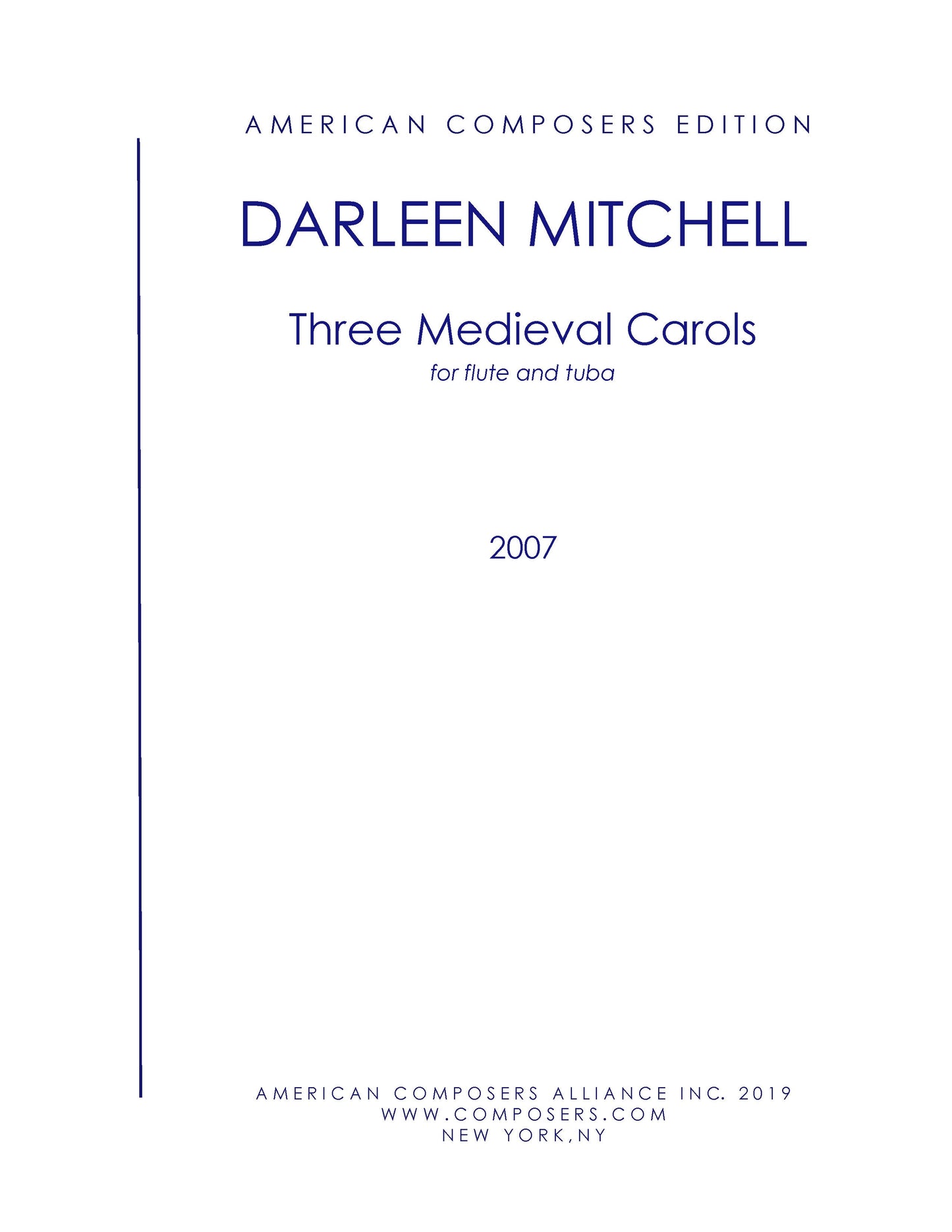 Three Medieval Carols Flute And Tuba