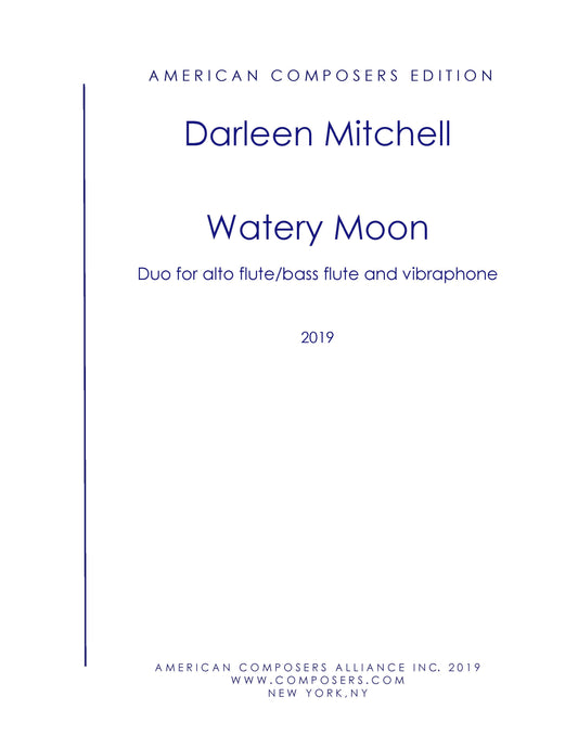 Watery Moon for Alto Flute Doubling Bass Flute and Vibraphone