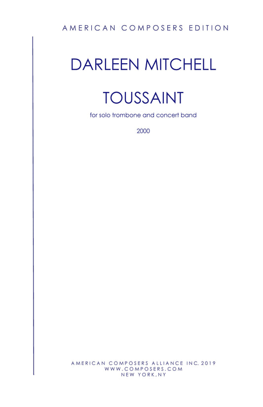 TOUSSAINT II FOR TROMBONE SOLO AND CONCERT BAND