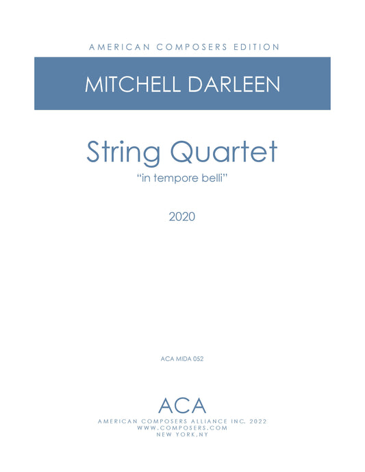 String Quartet: in tempore belli