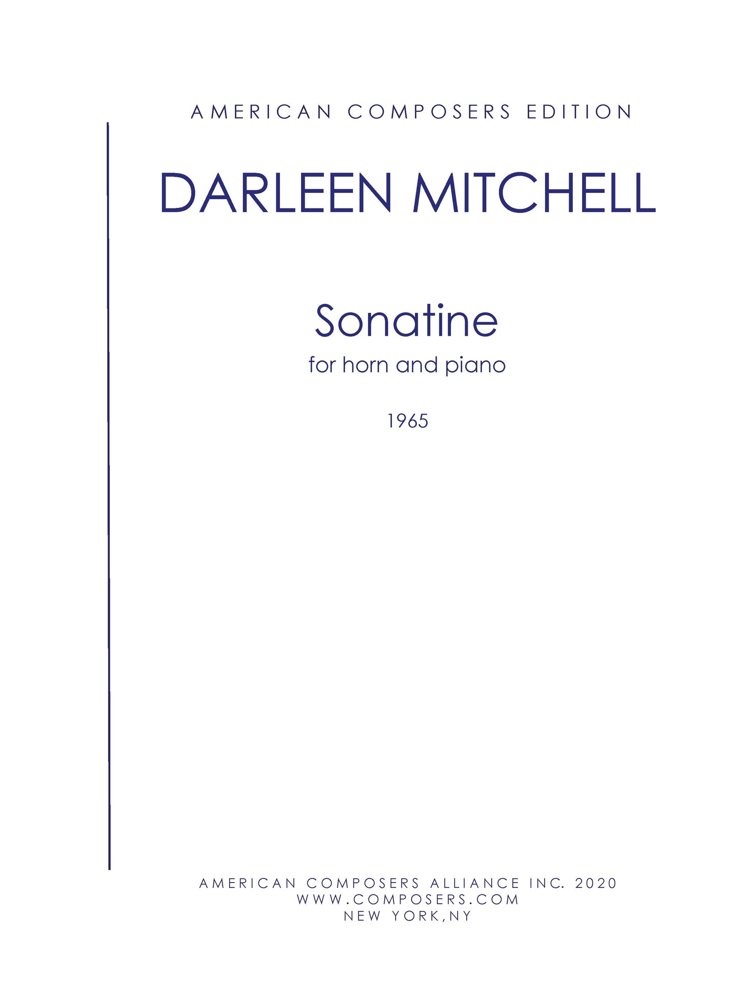 Sonatine for Horn and Piano