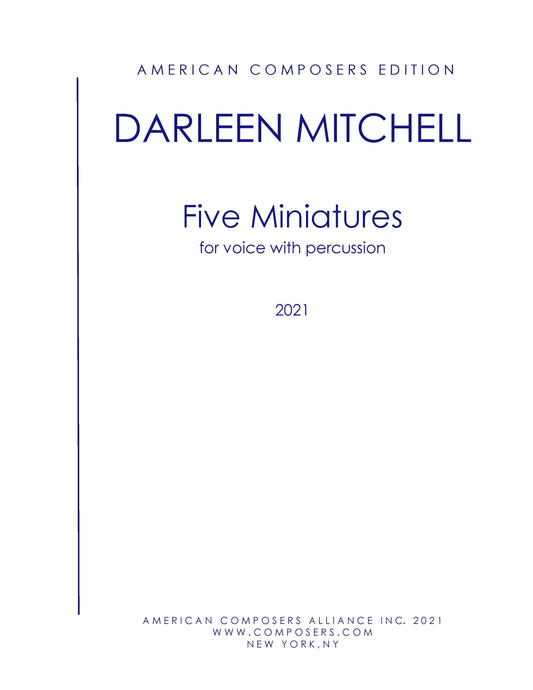 Five Miniatures for Voice With Percussion