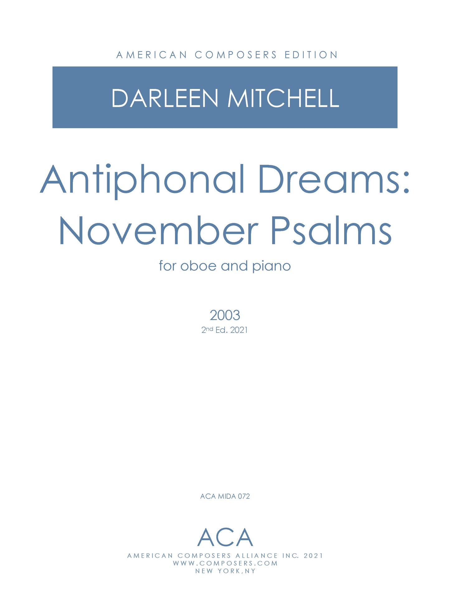 Antiphonal Dreams: November Psalms