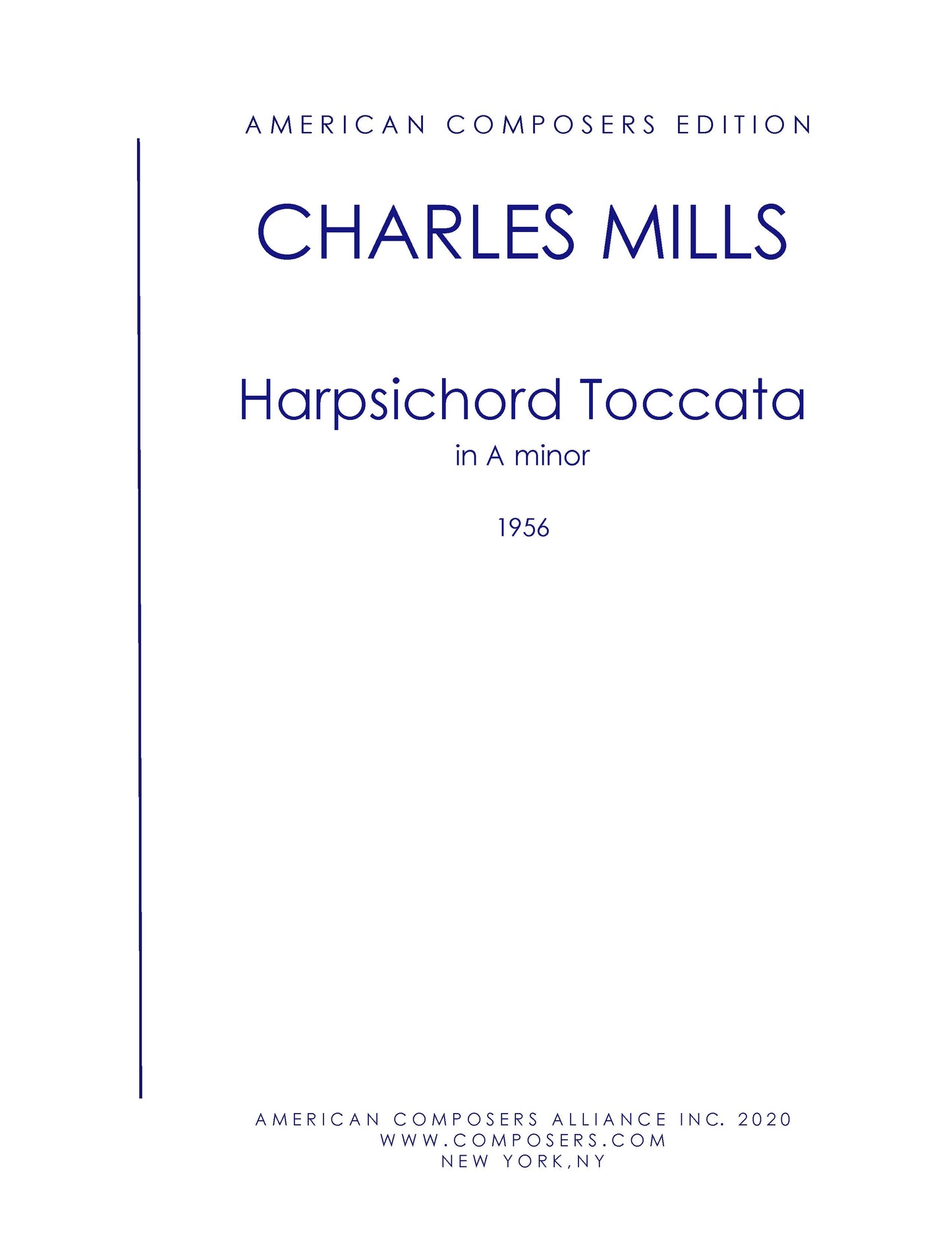 Harpsichord Toccata In A Minor