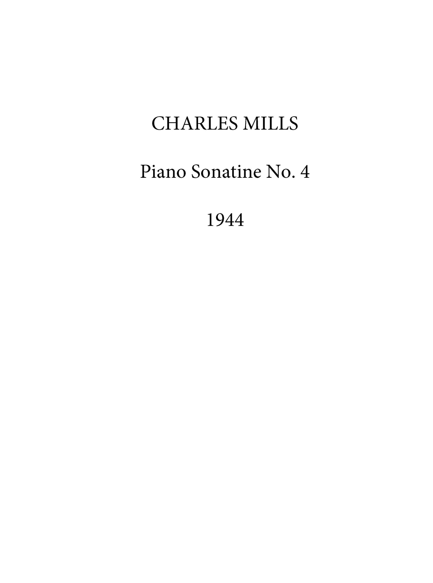 Piano Sonatine No.4, In A Minor