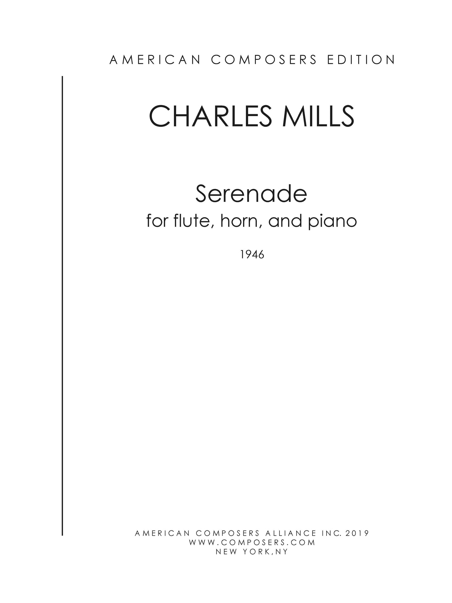 Serenade For Flute, Horn, And Piano