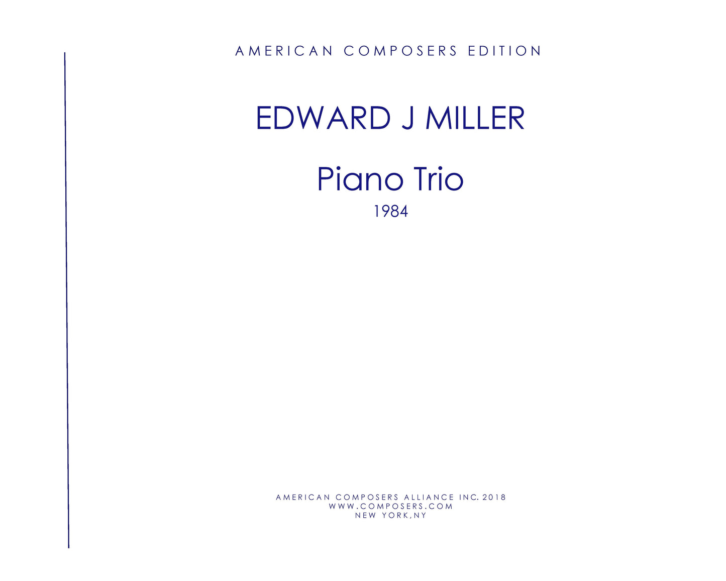 Piano Trio 1984