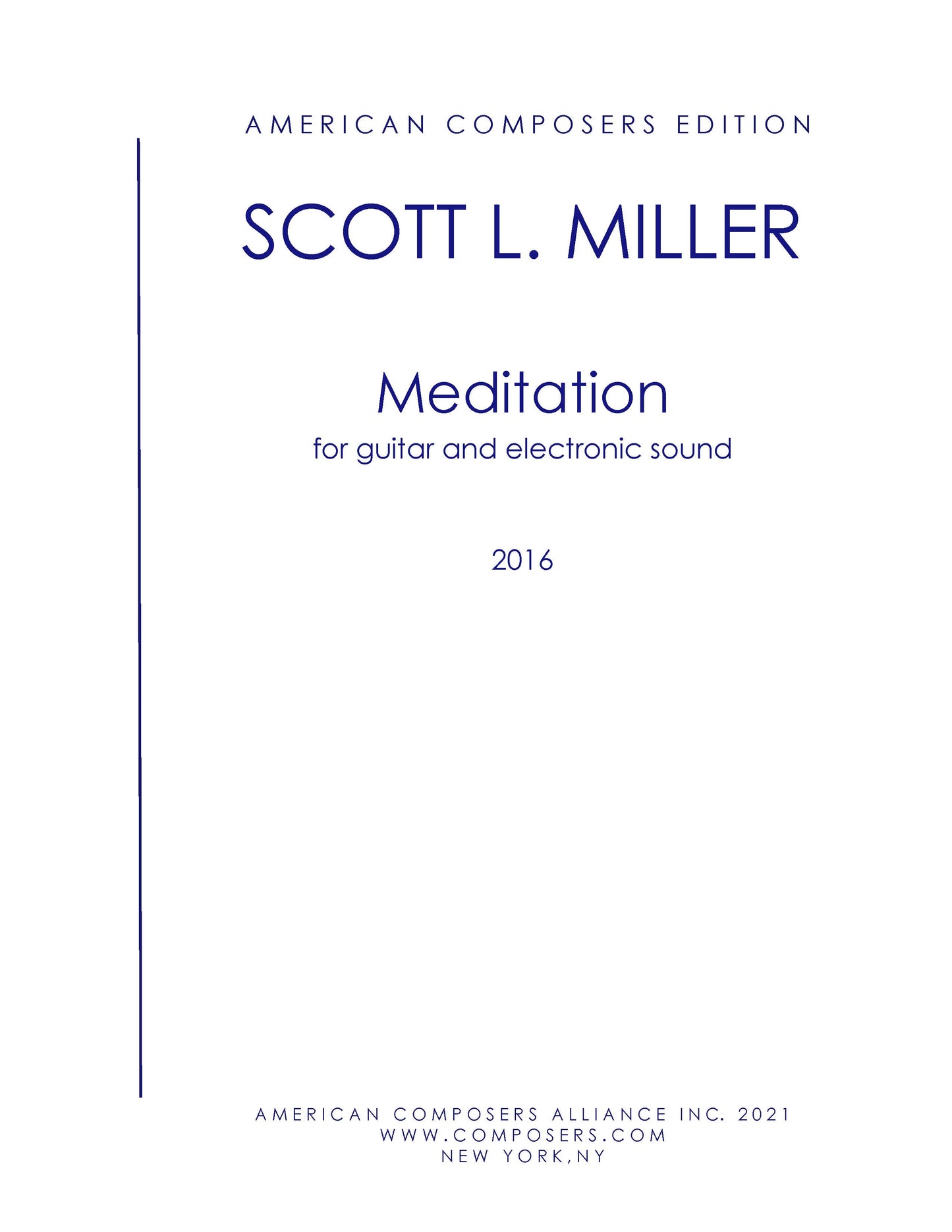 Meditation For Guitar And Electronic Sound