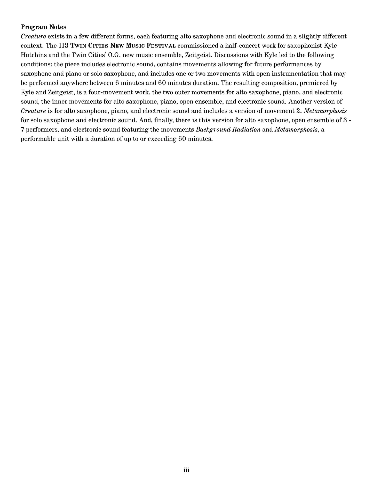 Creature (Background Radiation and Metamorphosis)