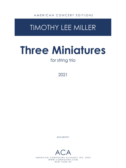 Three Miniatures for String Trio