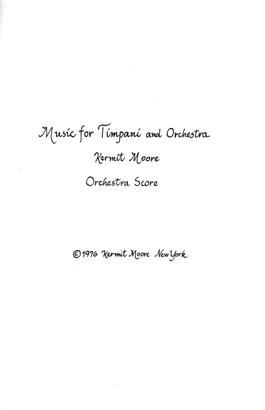 Music for Timpani and Orchestra