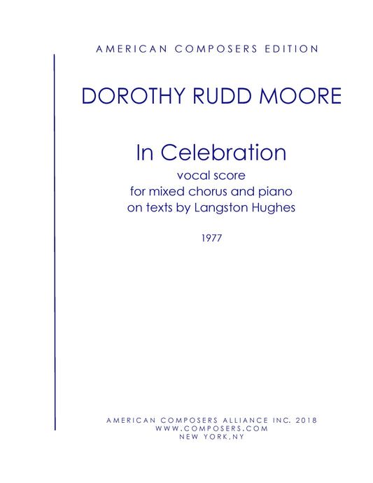 IN CELEBRATION, piano/vocal score