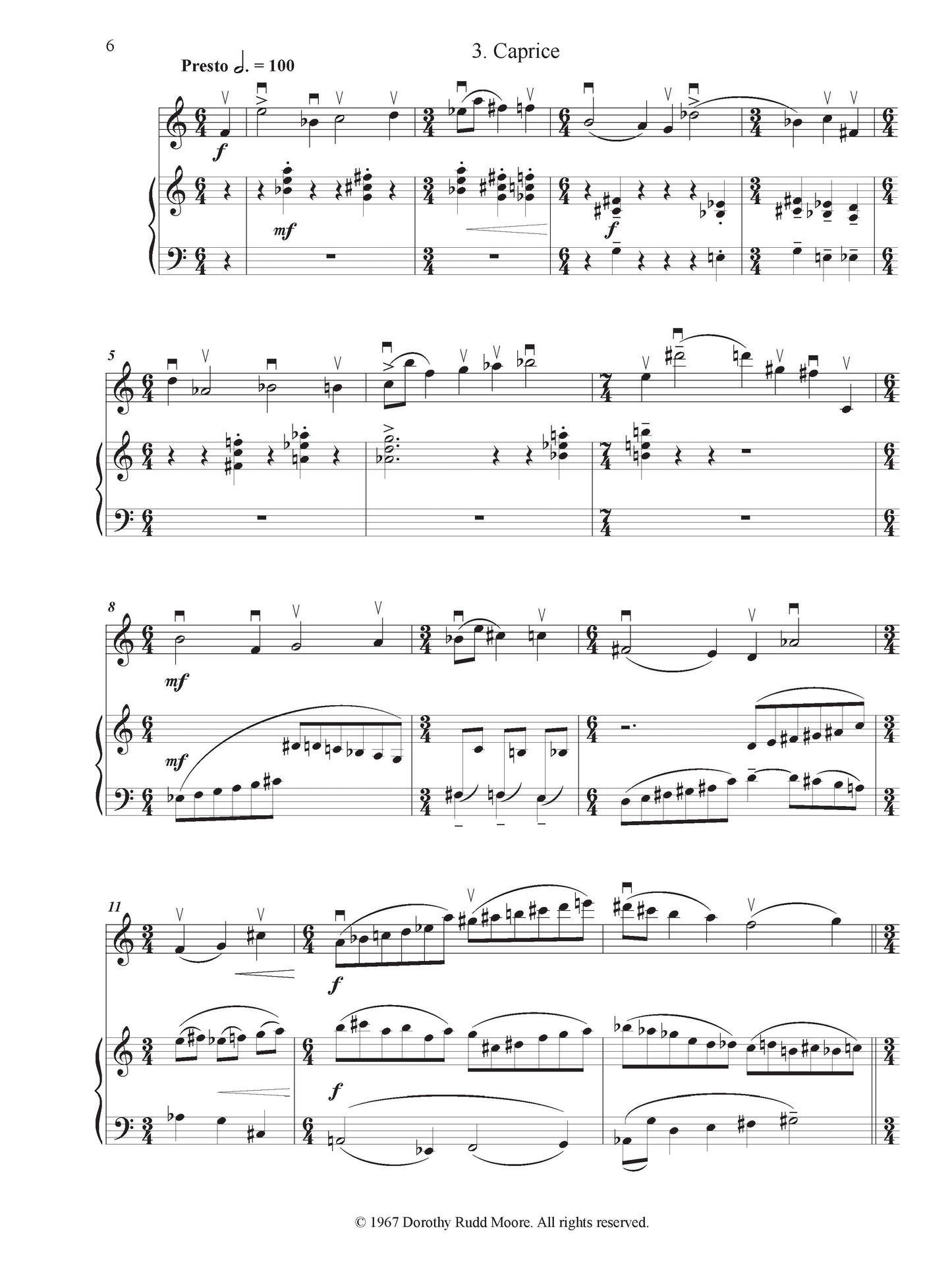 Three Pieces For Violin And Piano