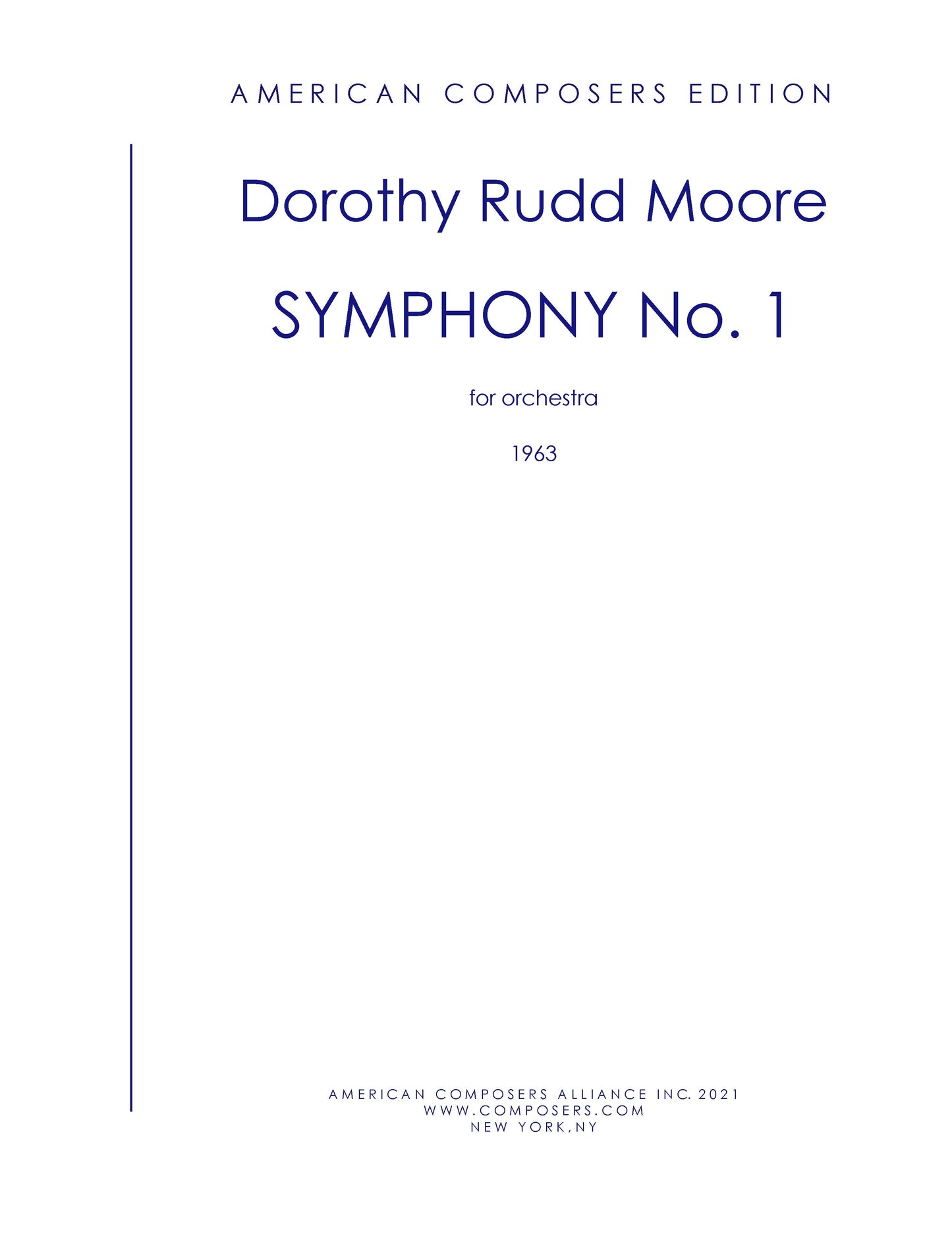 SYMPHONY NO.1 in one movement for orchestra