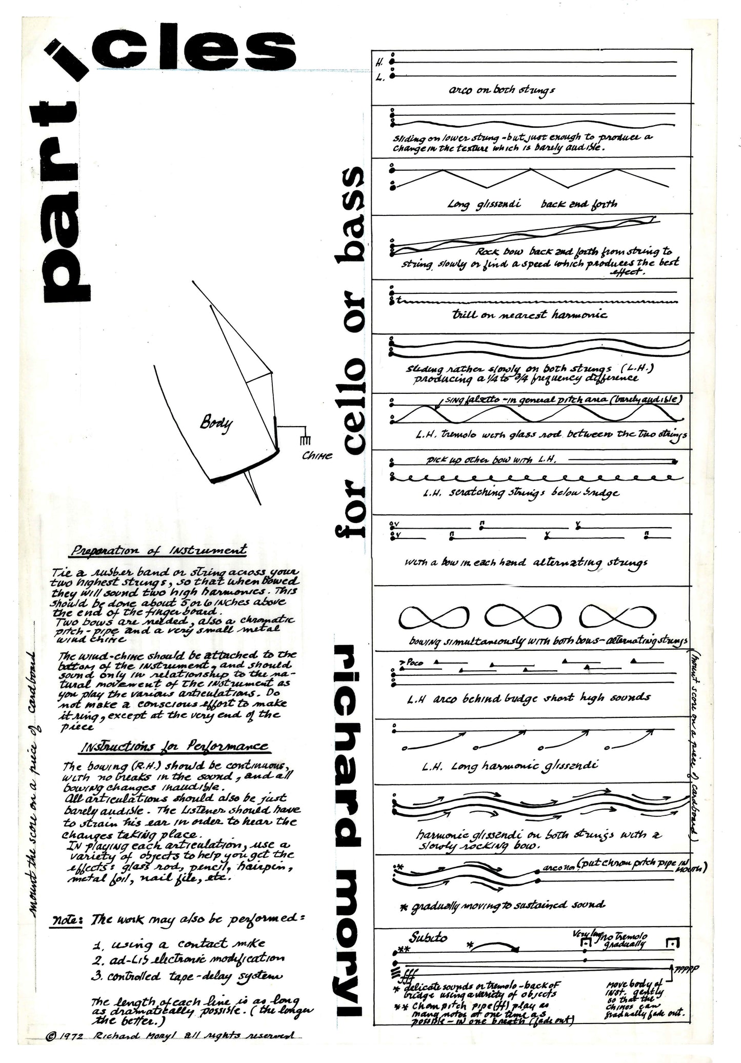 Particles (For Cello Or Double Bass)