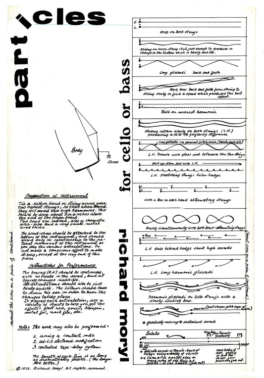 Particles (For Cello Or Double Bass)