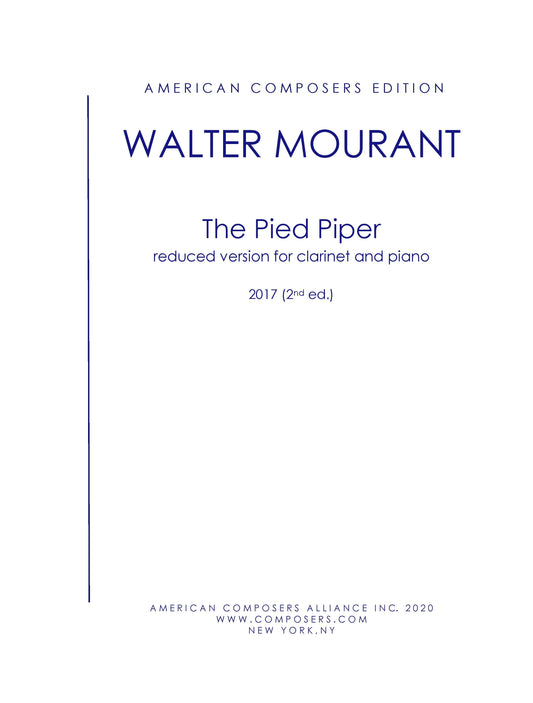 Pied Piper - Clarinet And Piano (Reduction)