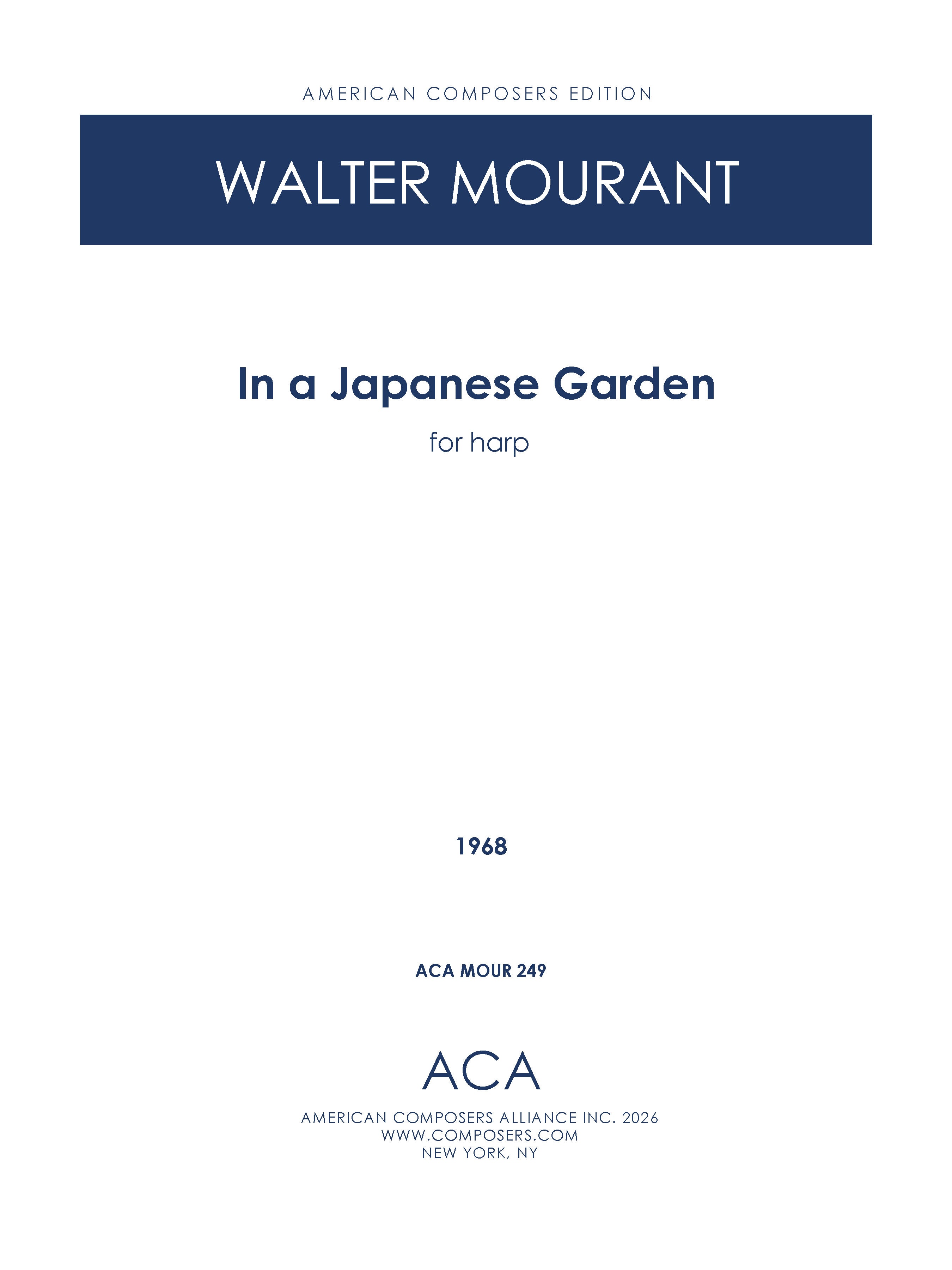 In a Japanese Garden – American Composers Alliance