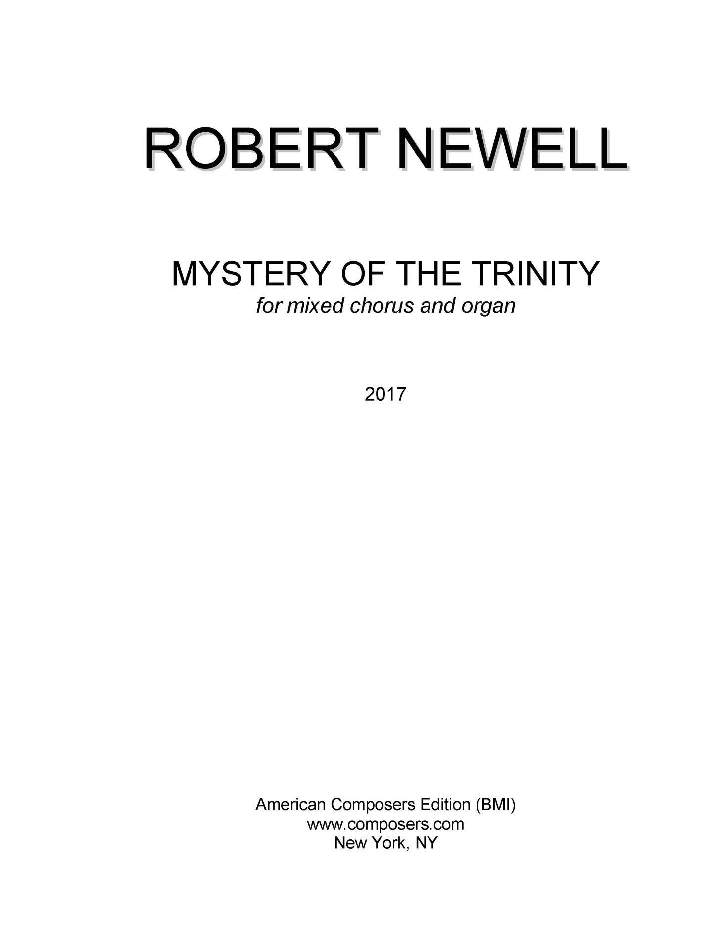 MYSTERY OF THE TRINITY (satb)