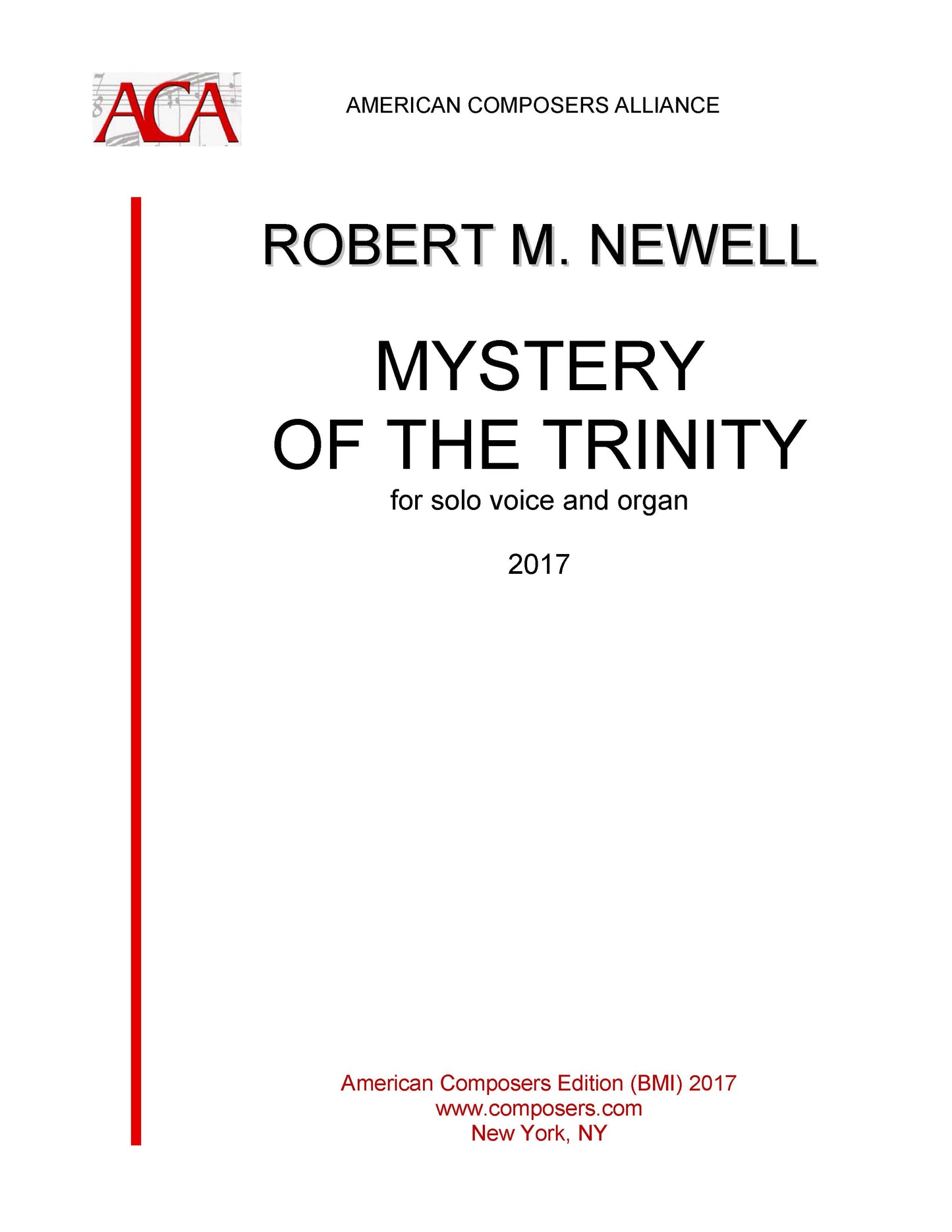 MYSTERY OF THE TRINITY (solo voice, organ)