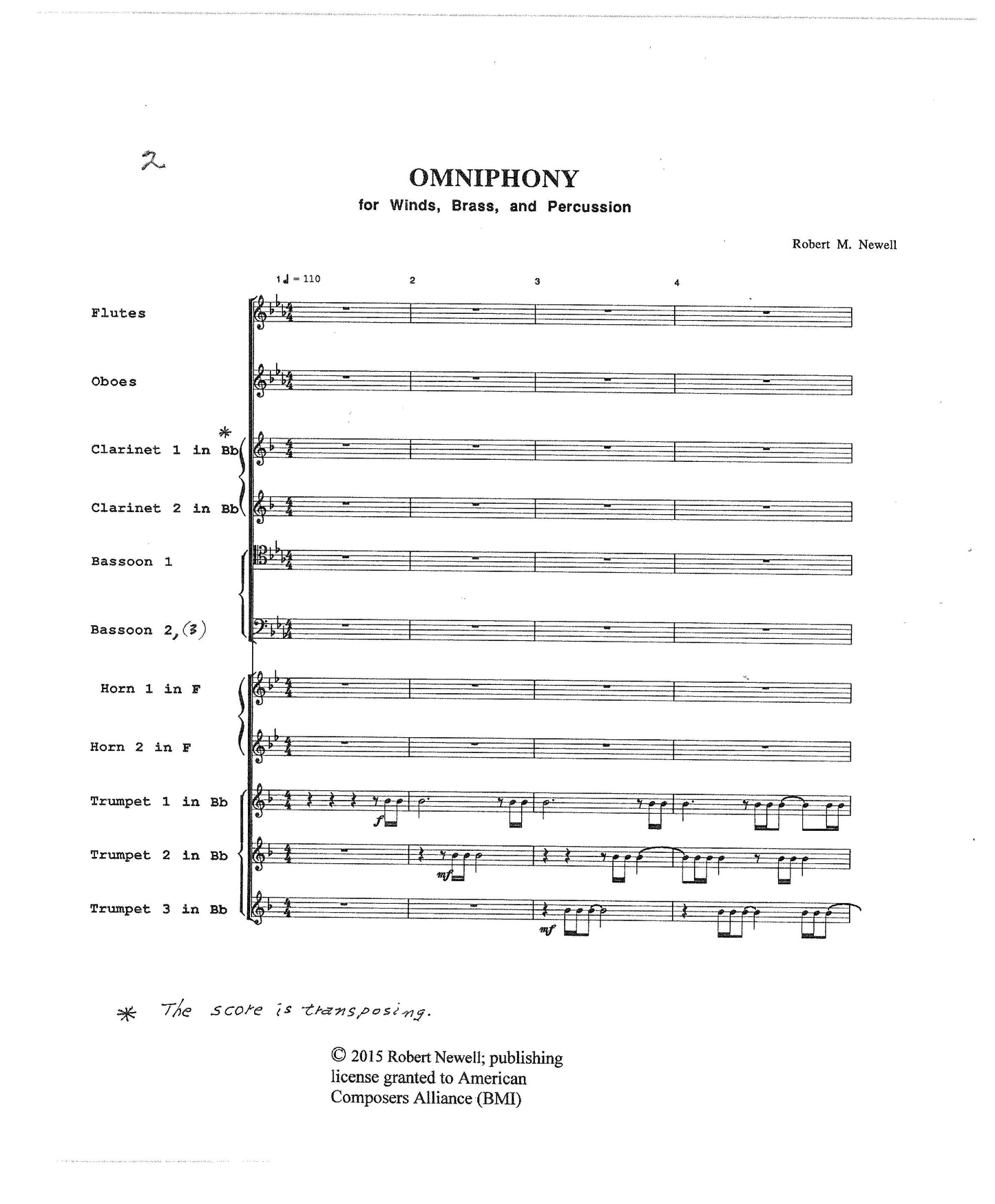 OMNIPHONY - Vers. 1 Wind, Brass, Perc Ensemble