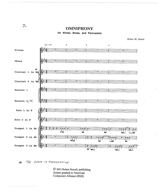 OMNIPHONY - Vers. 1 Wind, Brass, Perc Ensemble