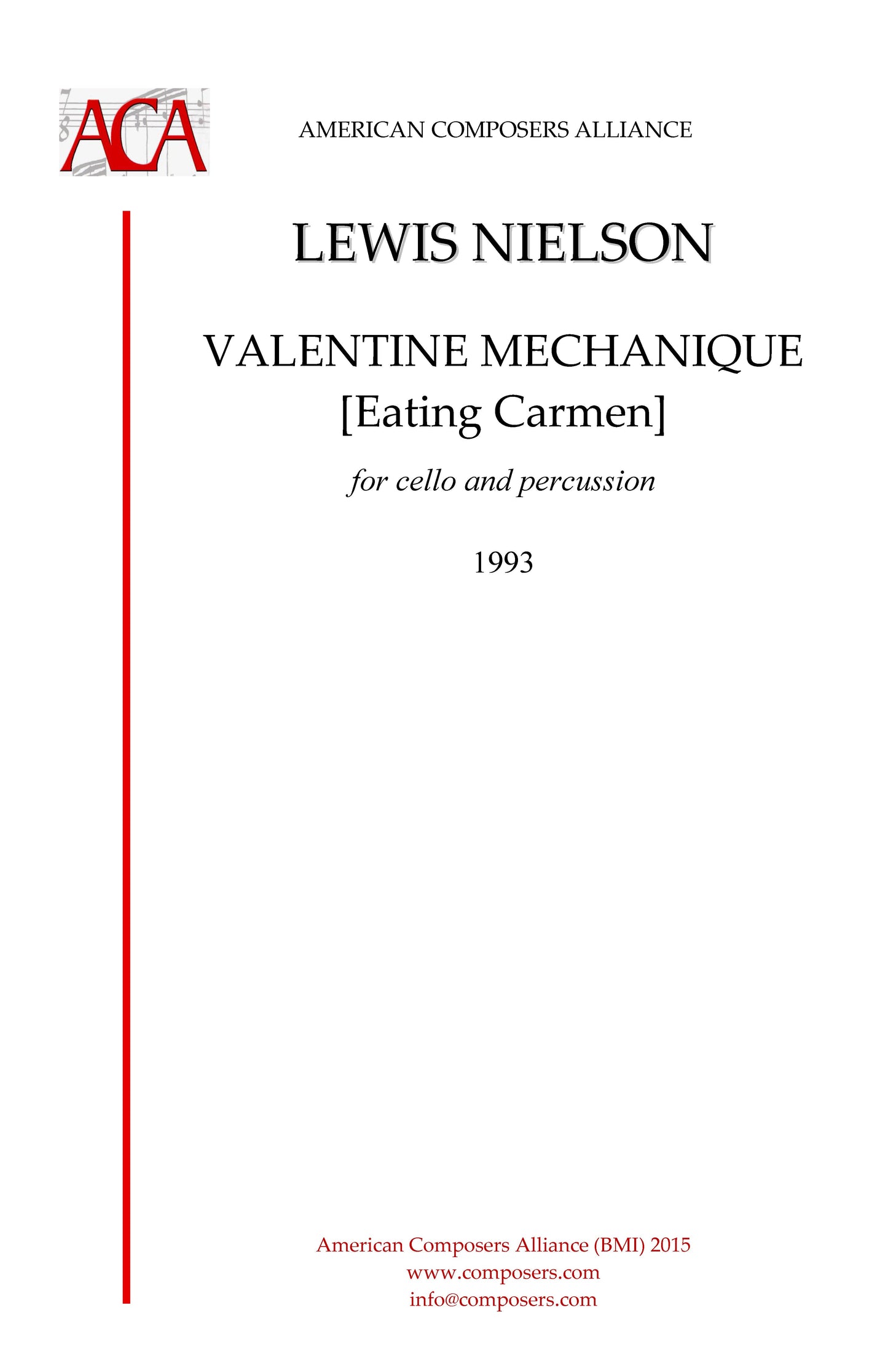 VALENTINE MECHANIQUE (Eating Carmen)