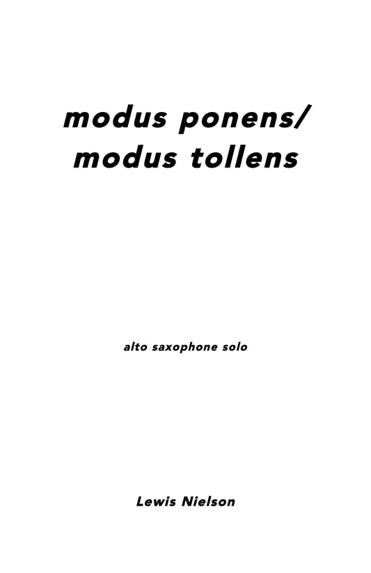 modus ponens - modus tollens