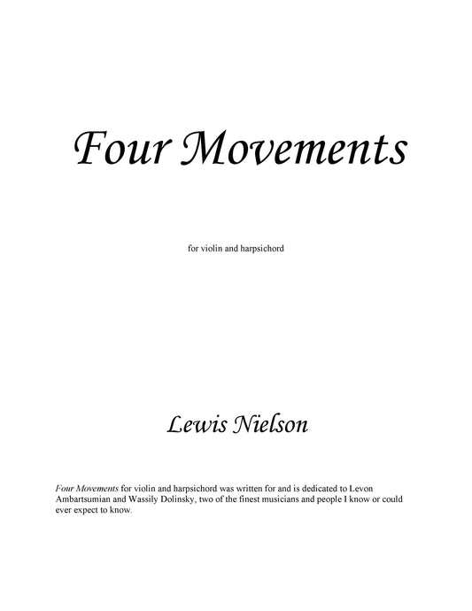 Four Movements for Violin and Harpsichord