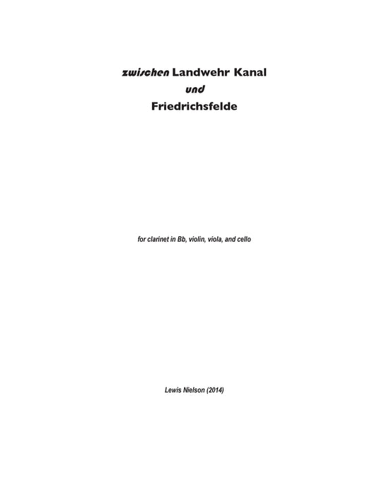 ZWISCHEN LANDWEHR KANAL UND FRIEDRICHSFELDE