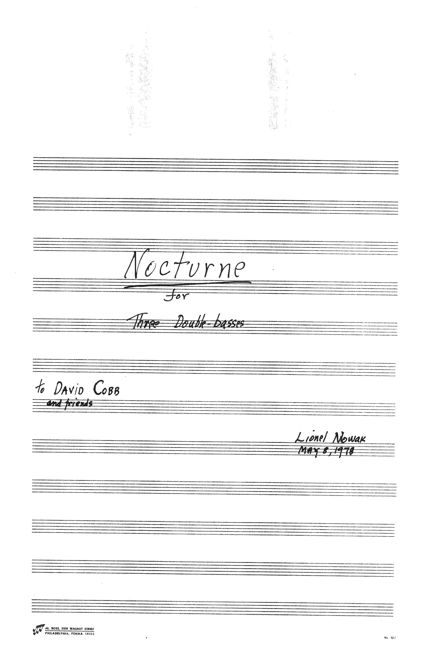 NOCTURNE for Three Double Basses