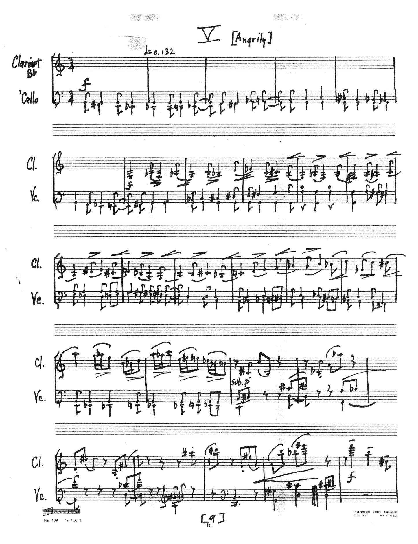 SONADS for Clarinet and Cello