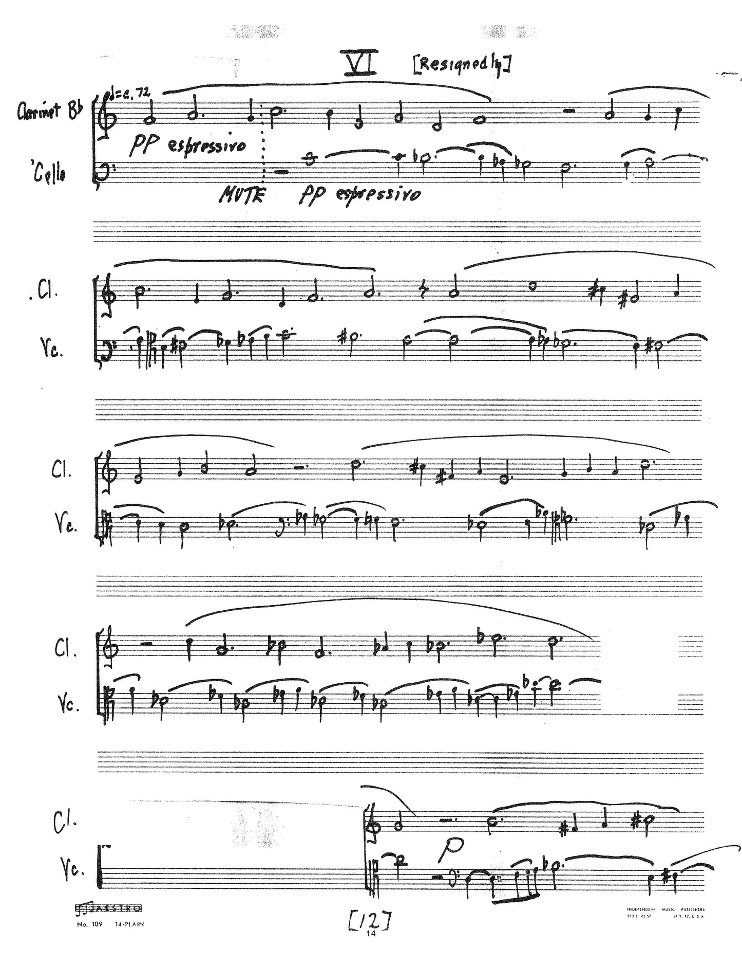 SONADS for Clarinet and Cello