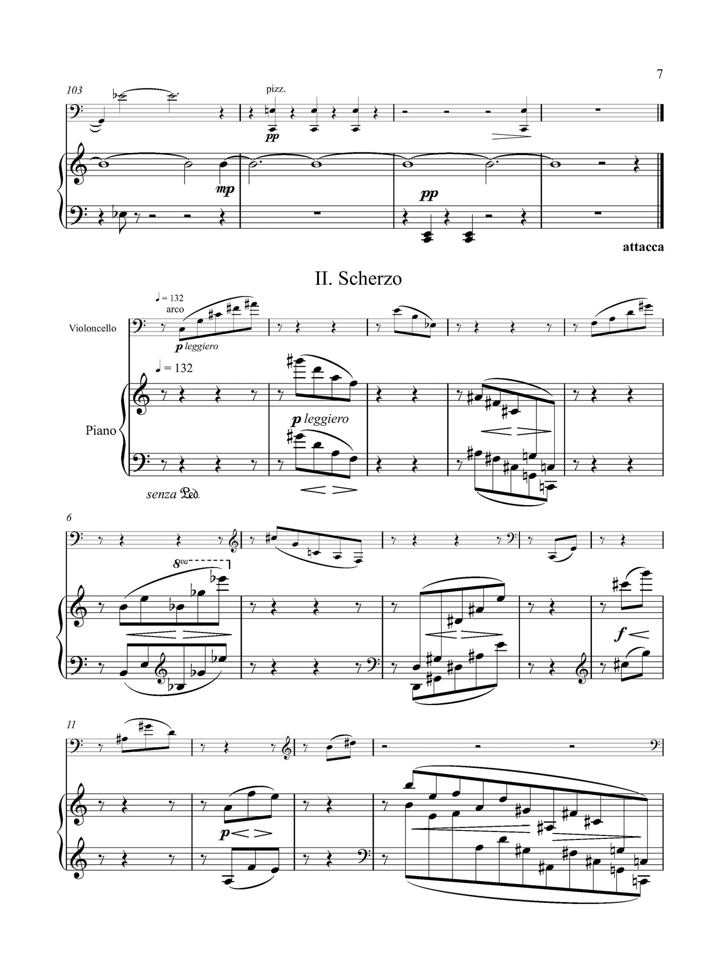 SONATA No. 3 FOR CELLO AND PIANO