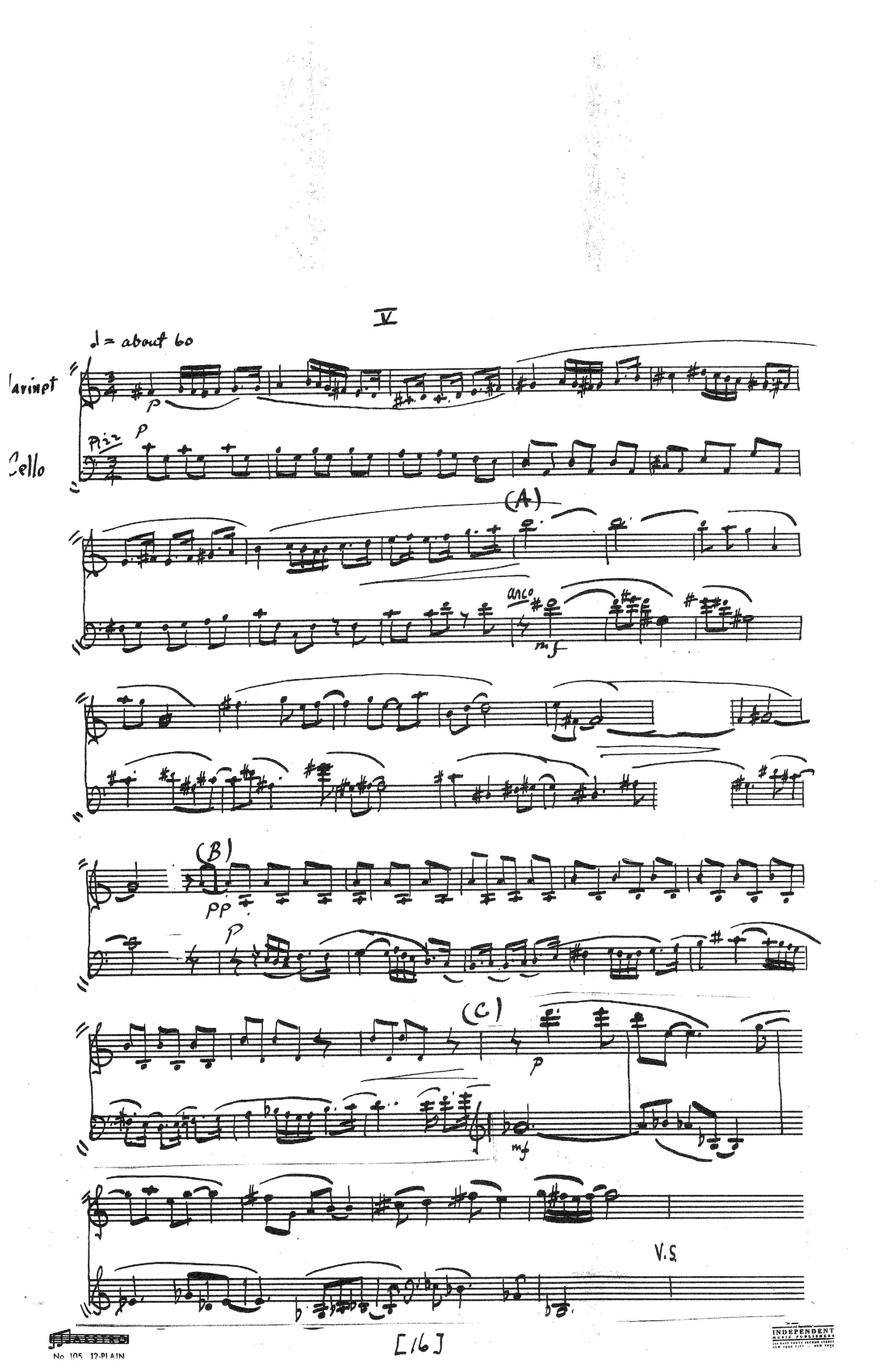 SUITE for Clarinet, Cello, and Piano