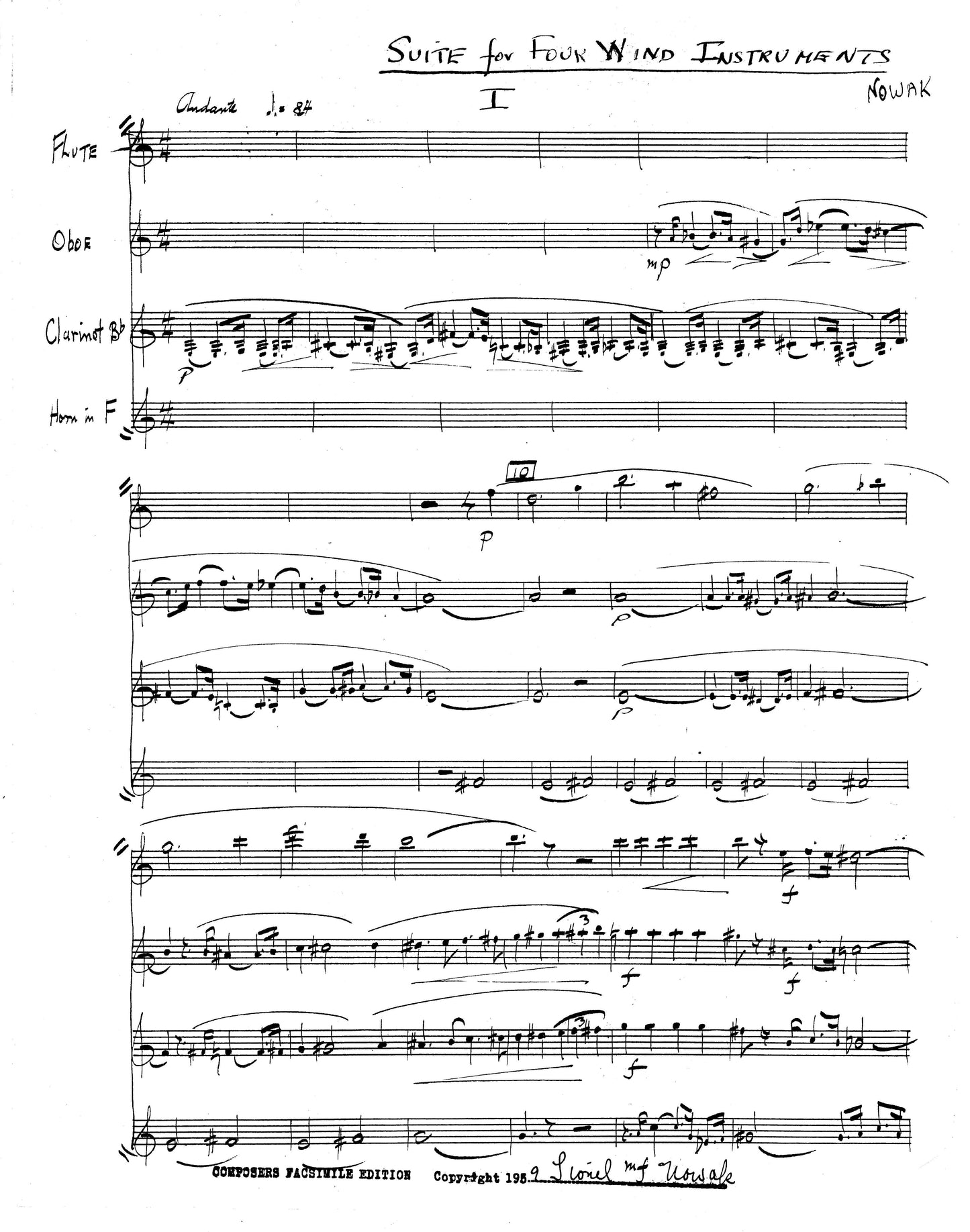 Suite for Four Wind Instruments