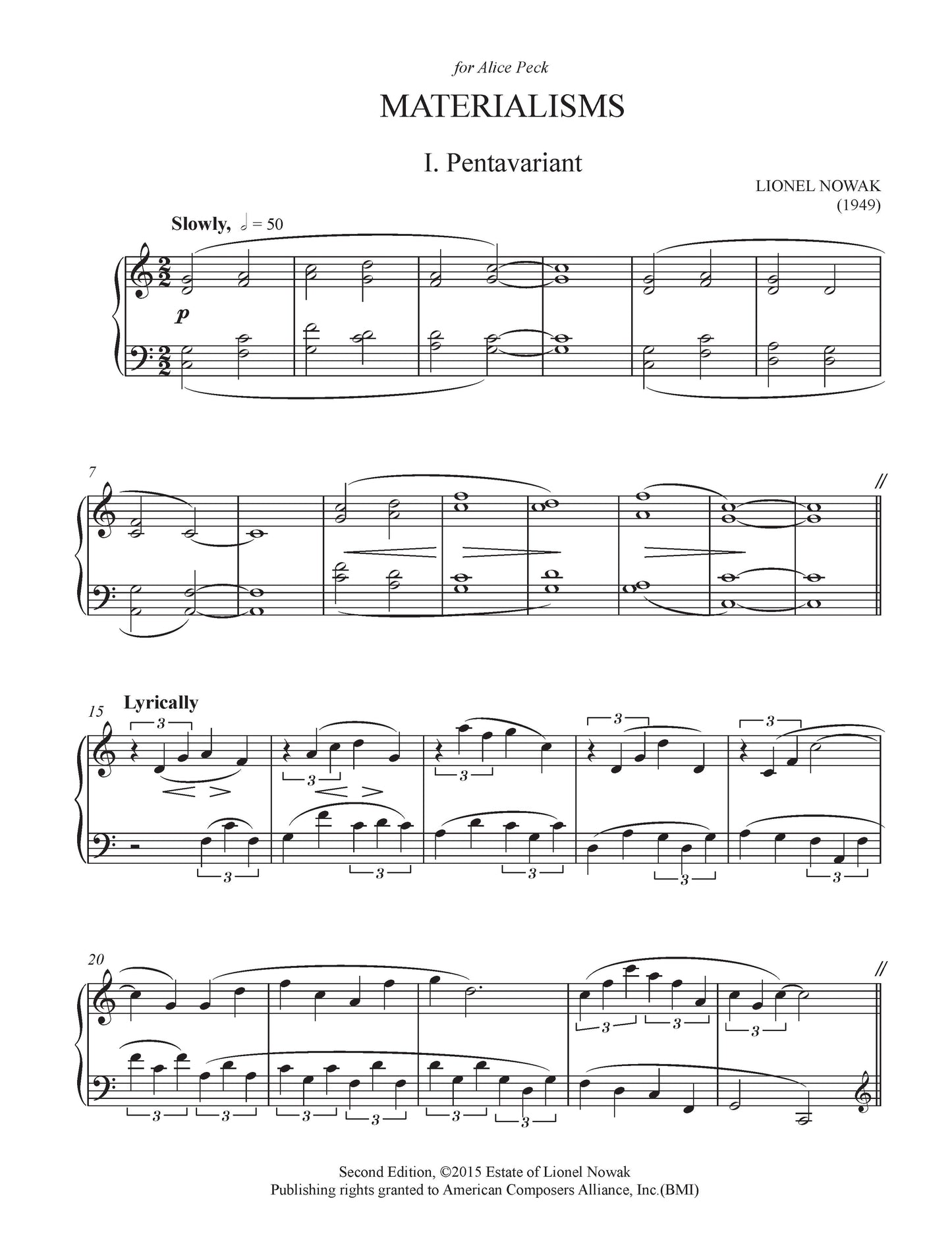 MUSIC FOR SOLO PIANO 1942-91