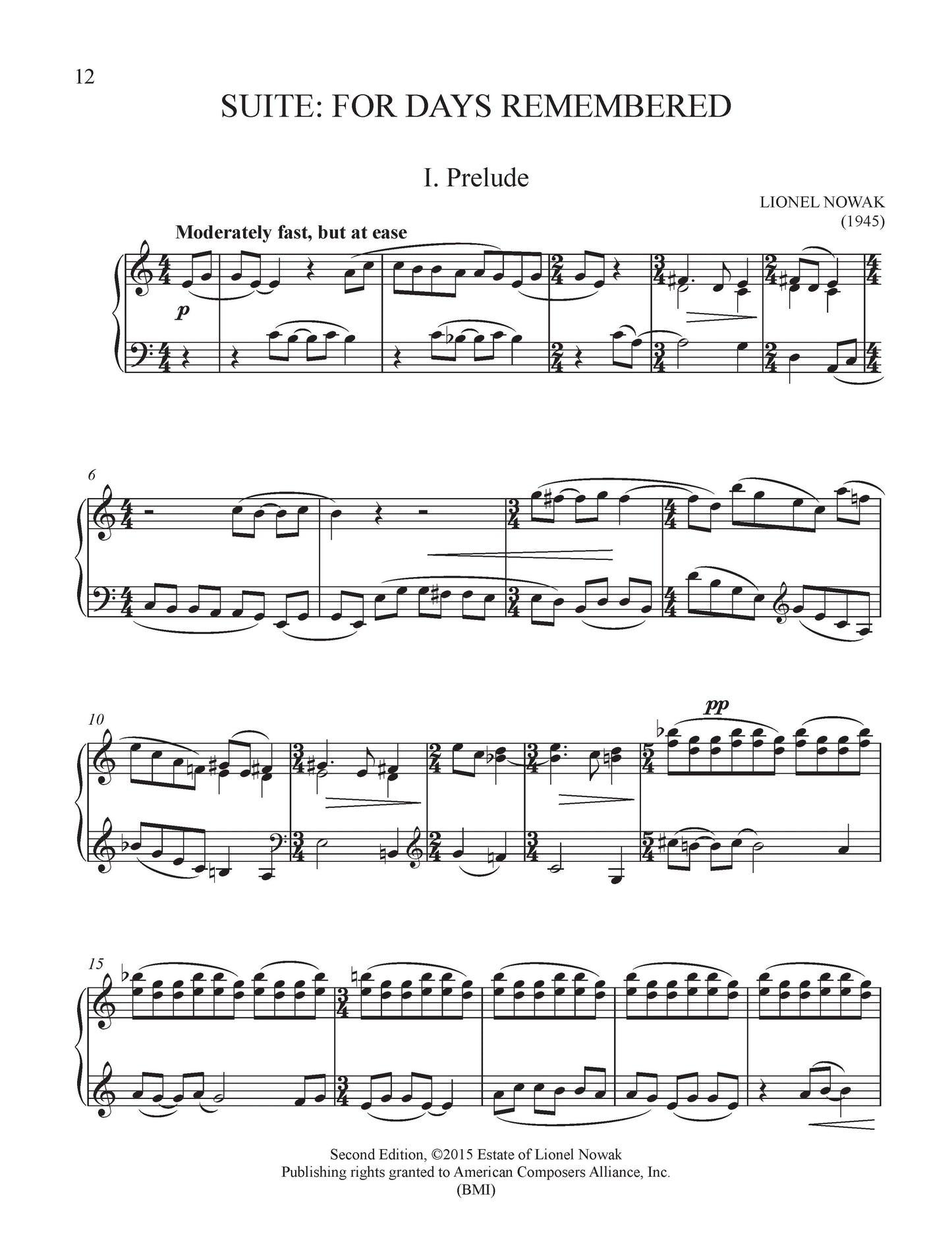 MUSIC FOR SOLO PIANO 1942-91