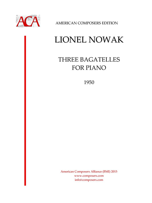 THREE BAGATELLES FOR PIANO