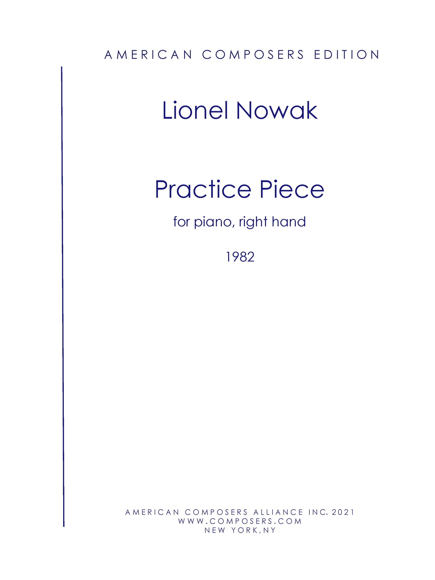 PRACTICE PIECE for Piano Right Hand