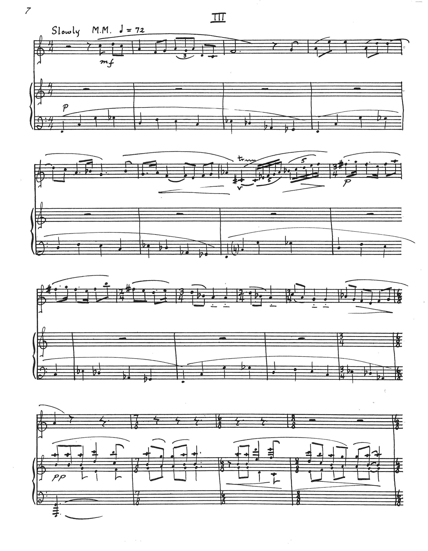 SHORT SUITE FOR FLUTE AND PIANO