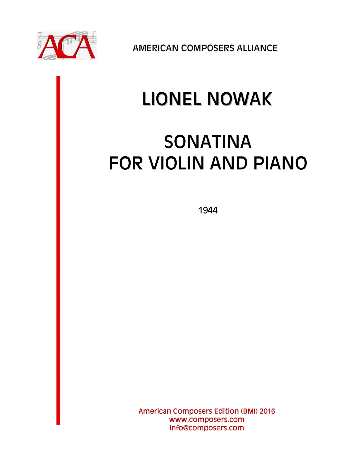 SONATINA for Violin and Piano