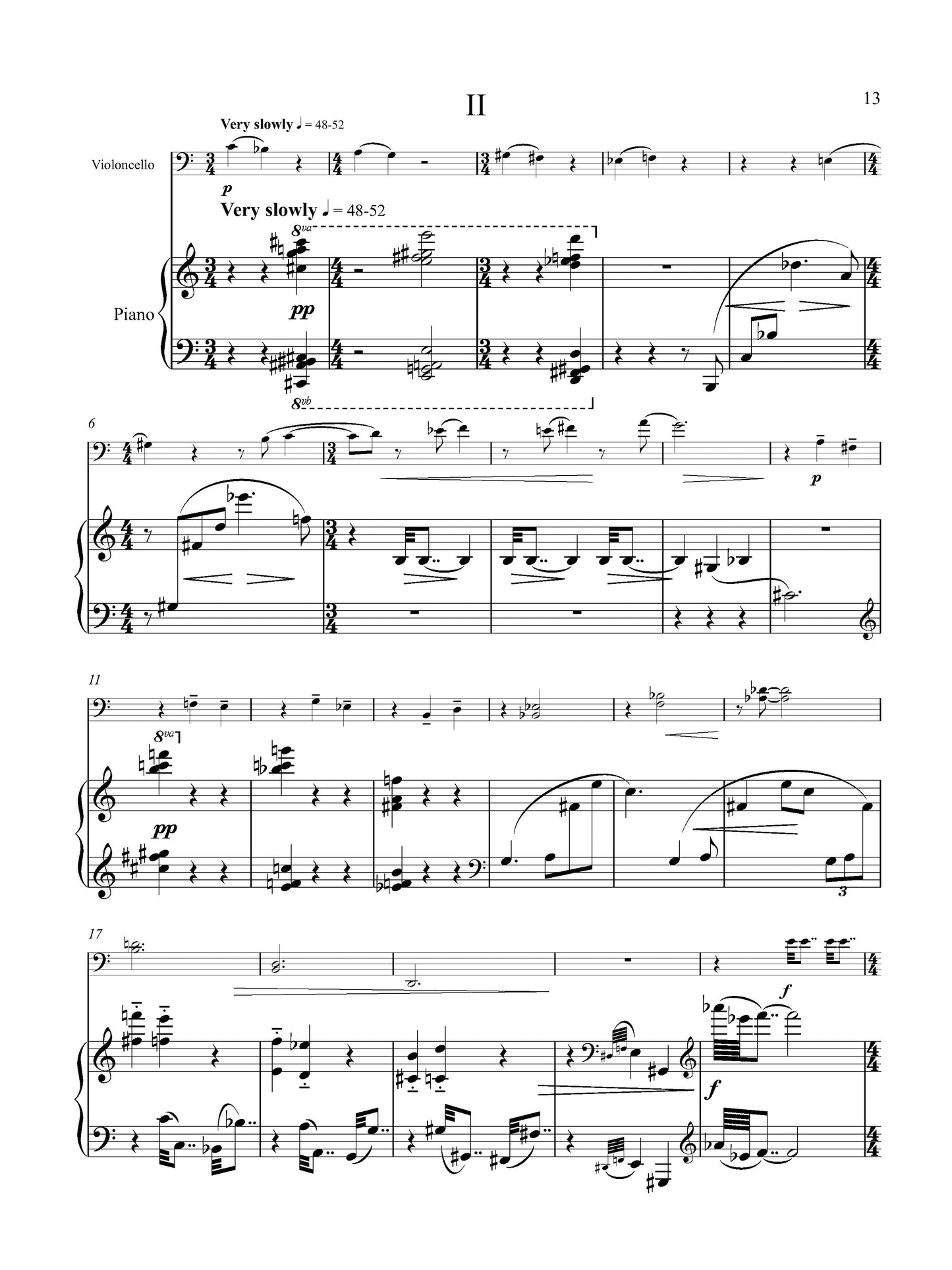 SONATA No. 1 - First Sonata FOR CELLO AND PIANO: