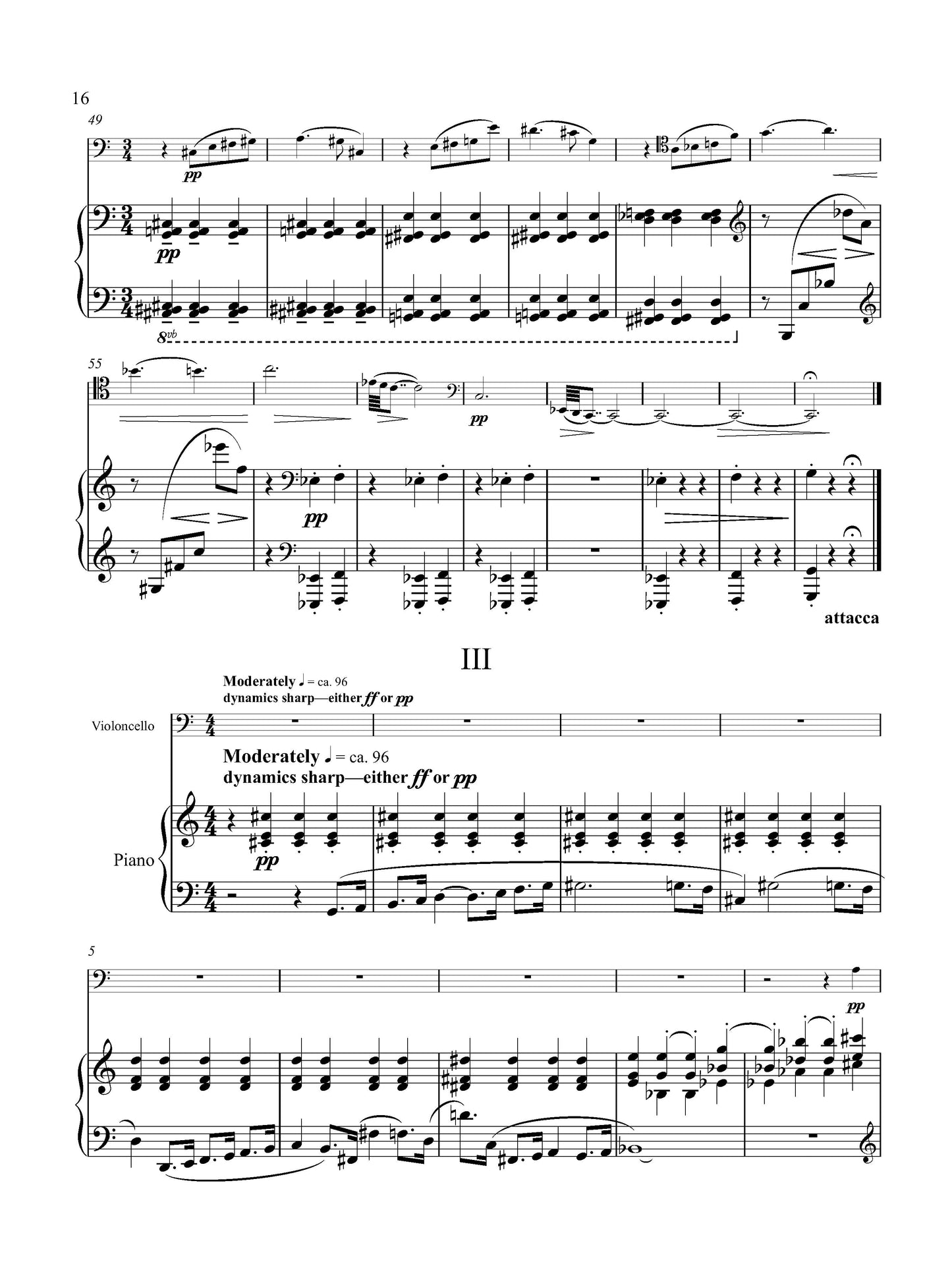 SONATA No. 1 - First Sonata FOR CELLO AND PIANO: