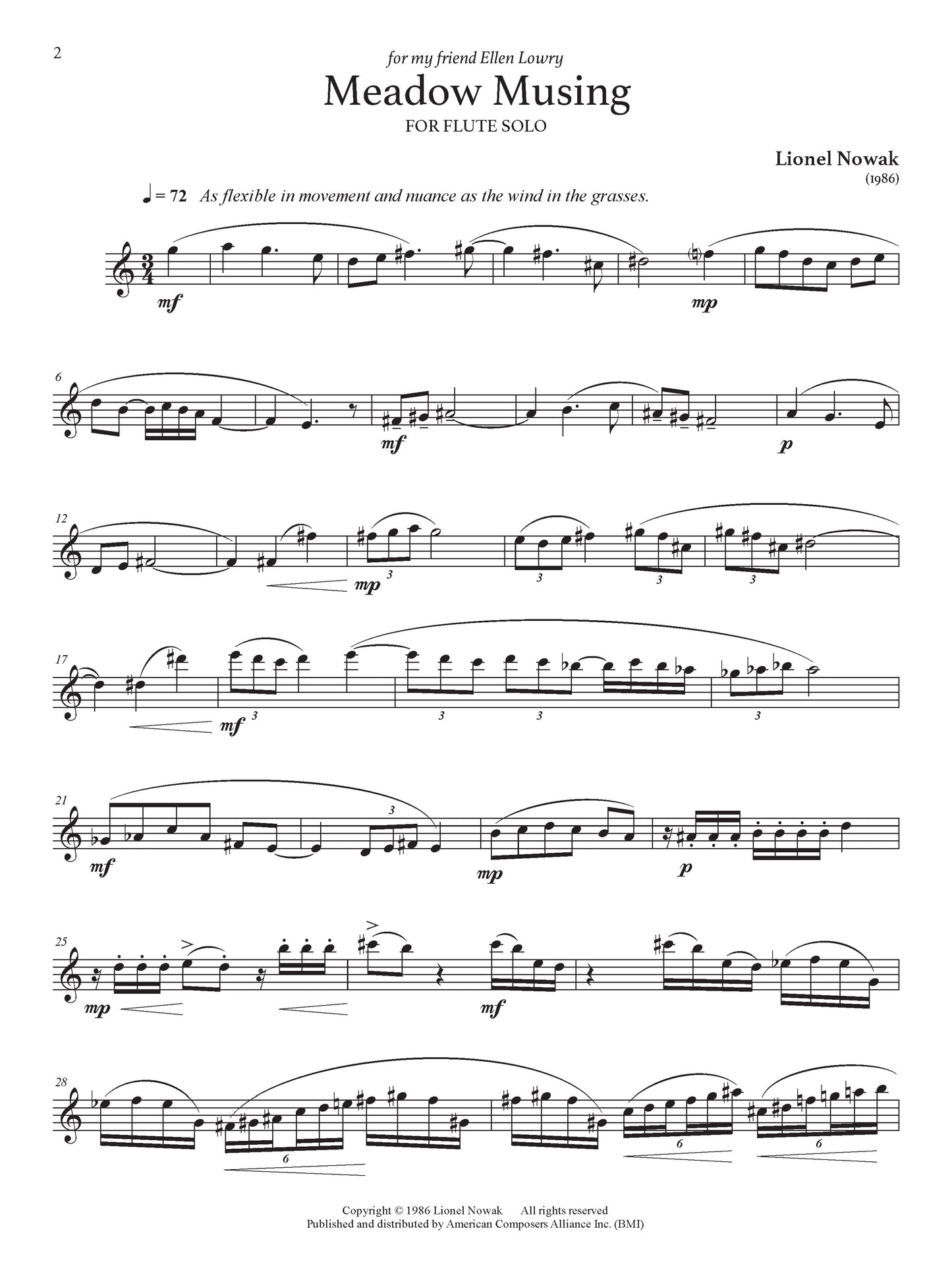 Two Pieces for Solo Flute