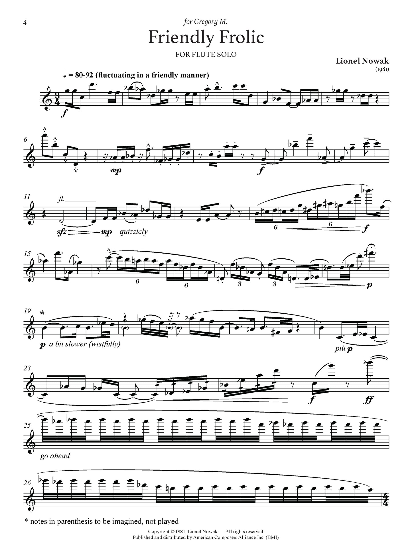 Two Pieces for Solo Flute