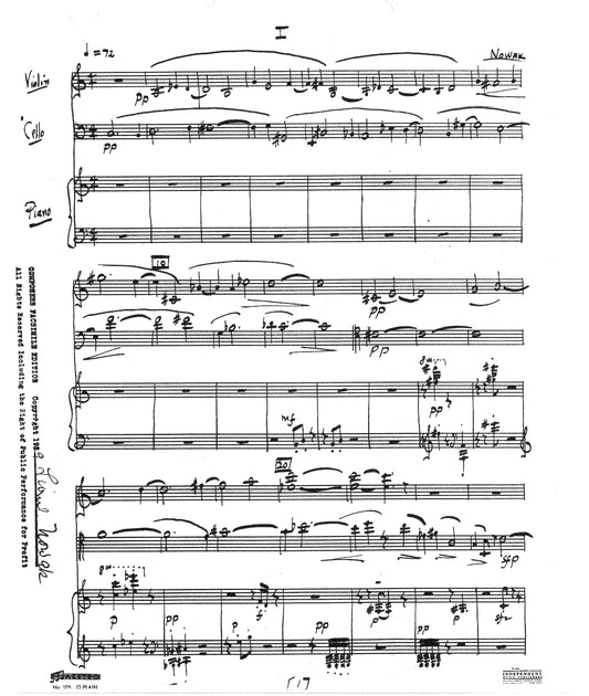 TRIO for Violin, Cello, and Piano