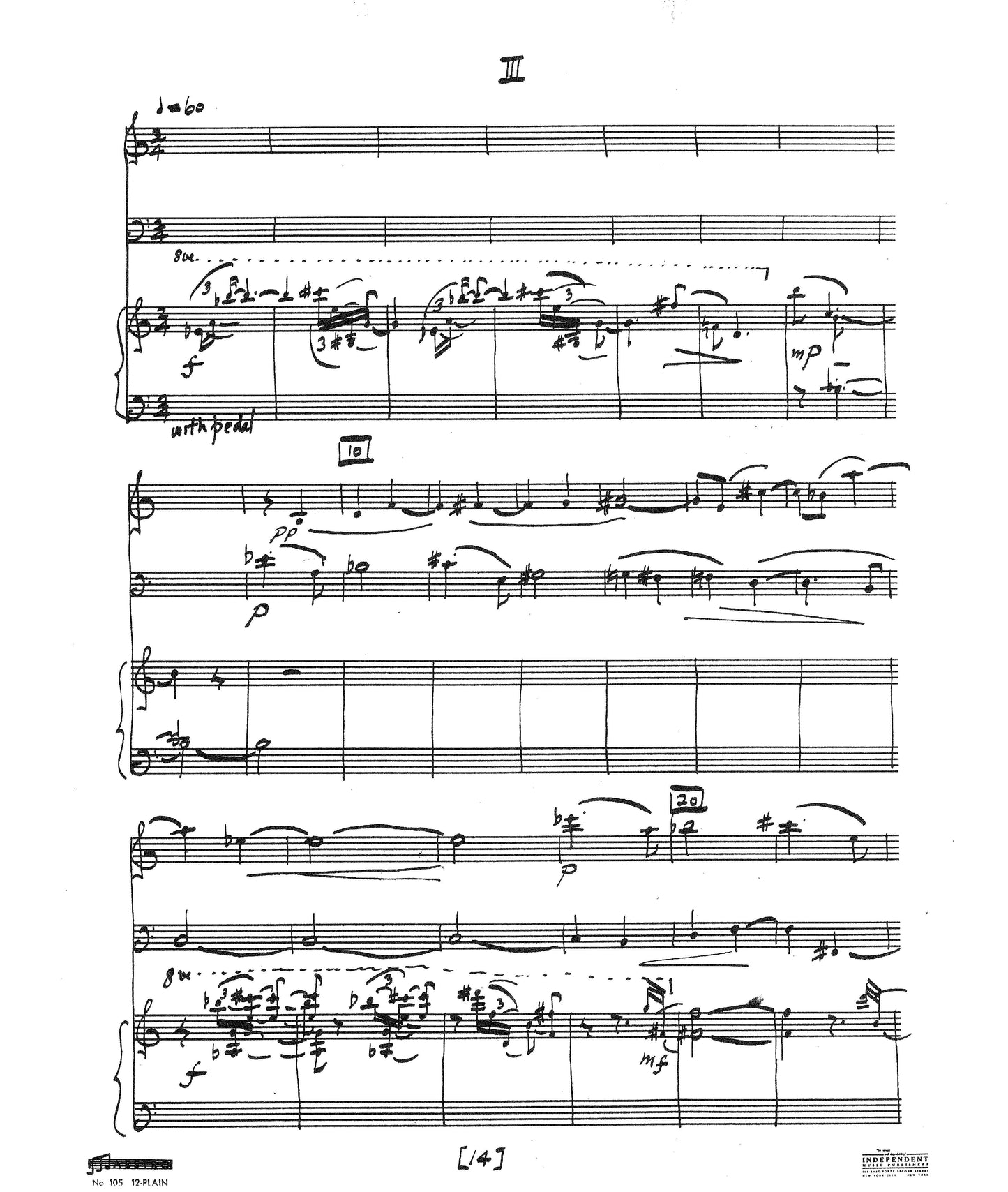 TRIO for Violin, Cello, and Piano